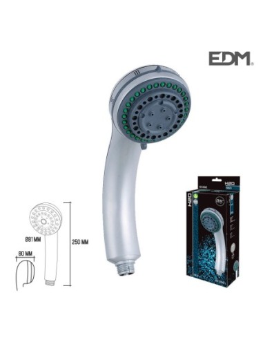 MANGO DE DUCHA   CLASICO   5 FUNCIONES   CROMADO   EDM