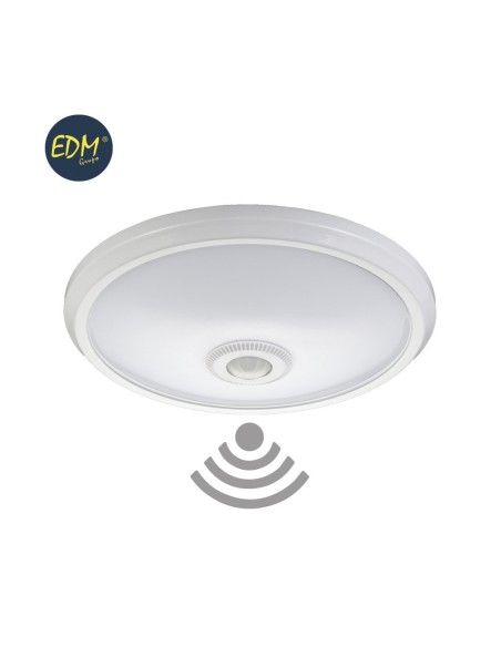 APLIQUE SUPERFICIE CON SENSOR IP20 2 E27 MEDIDAS: Ø 30CM ALTO 9,6CM EDM