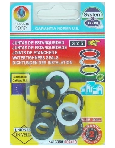 JUNTA FONTAN 1-2' SURTIDO S M 15 PZ