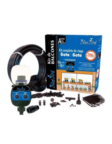 KIT DE RIEGO POR GOTEO CON PROGRAMADOR BLUE BIRD