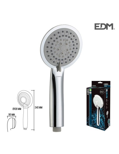 MANGO DE DUCHA   MODERNO   3 FUNCIONES   CROMADO   EDM