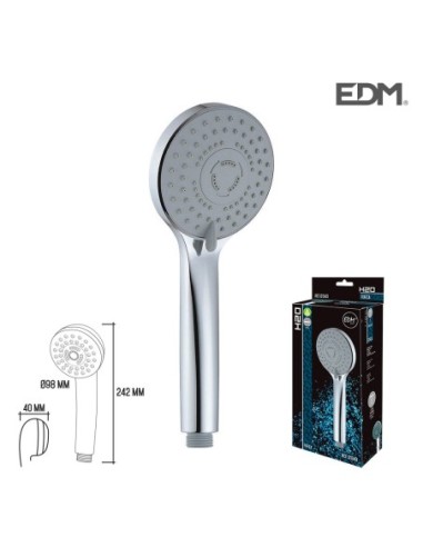 MANGO DE DUCHA   MODERNO   3 FUNCIONES   CROMADO   EDM