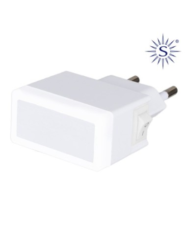 PILOTO DE NOCHE CON LED BLANCO CON INTERRUPTOR 1.5W