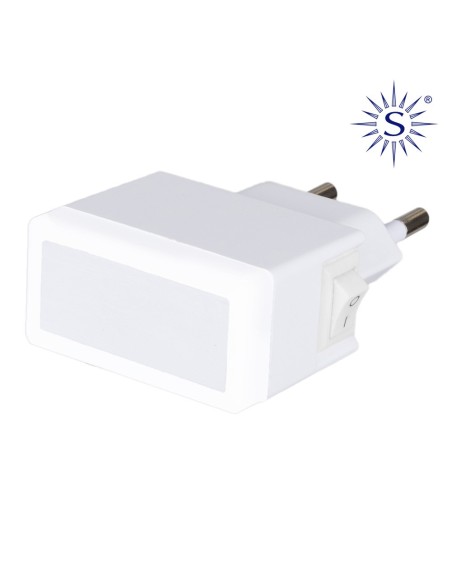 PILOTO DE NOCHE CON LED BLANCO CON INTERRUPTOR 1.5W