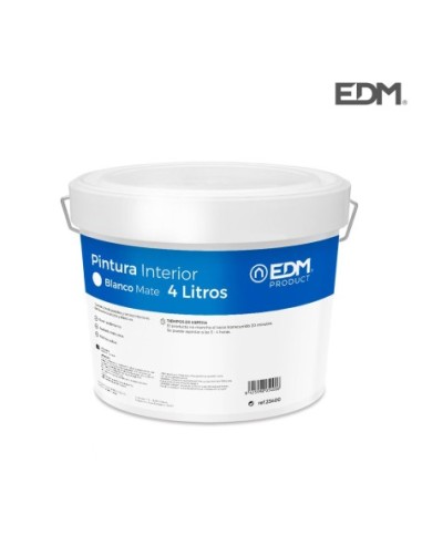 PINTURA PLASTICA MATE INTERIOR BLANCA 4L EDM
