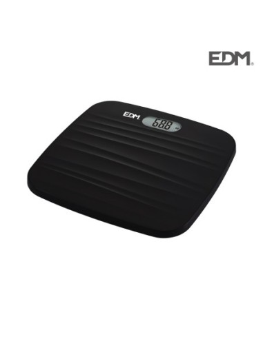 BASCULA BAÑO DIGITAL BASE RUGOSA NEGRA MA . 180KG EDM