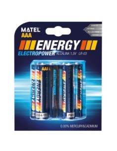 PILA ENERGY ALCALINA LR03 AAA 1,5V   04 UNID