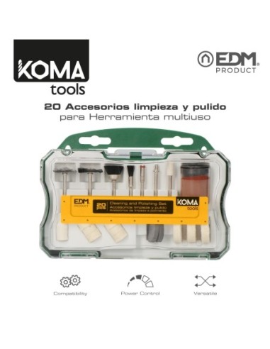 SET 20 ACCESORIOS KOMA TOOLS PARA 08709 EDM