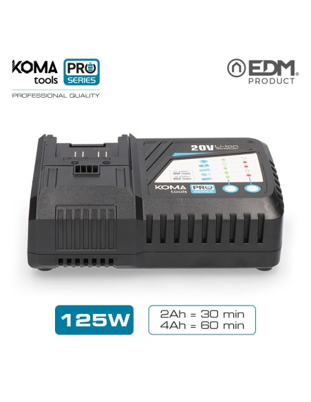 CARGADOR RAPIDO BATERIA 125W KOMA TOOLS PRO SERIES BATTERY EDM