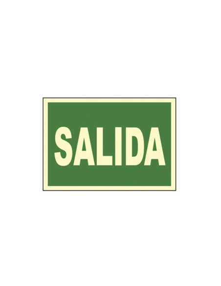 CARTEL SEÑAL SALIDA 30 21CM
