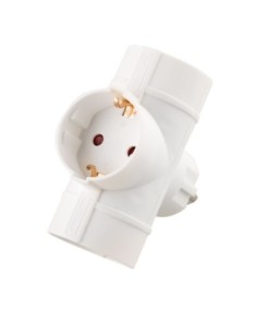 ADAPTADOR ONLE  PP 16A 4,8MM 3 TOMAS BLANCO