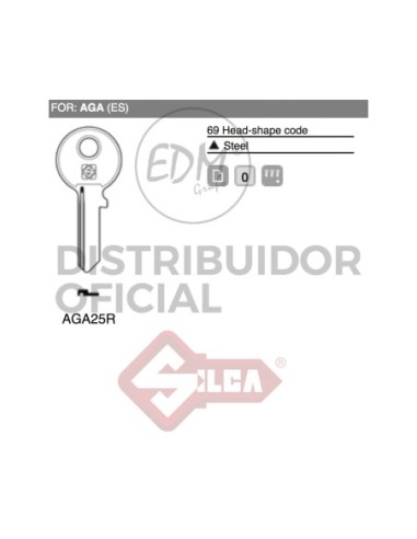LLAVE ACERO AGA25R AGA
