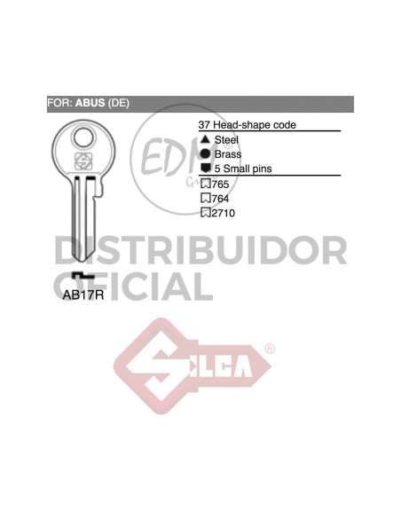 LLAVE ACERO AB17R ABUS