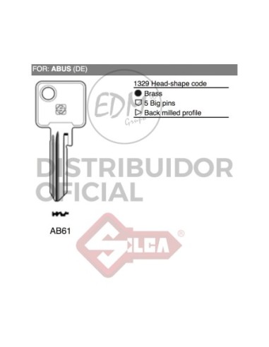 LLAVE LATON AB61 ABUS