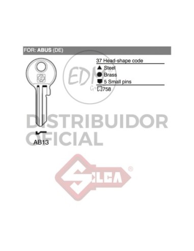 LLAVE ACERO AB13 ABUS