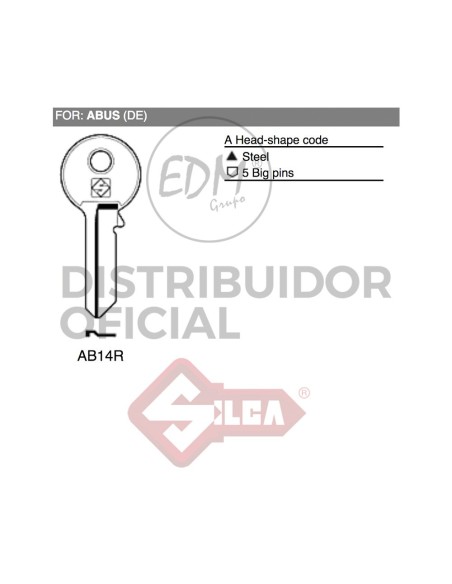 LLAVE ACERO AB14R ABUS