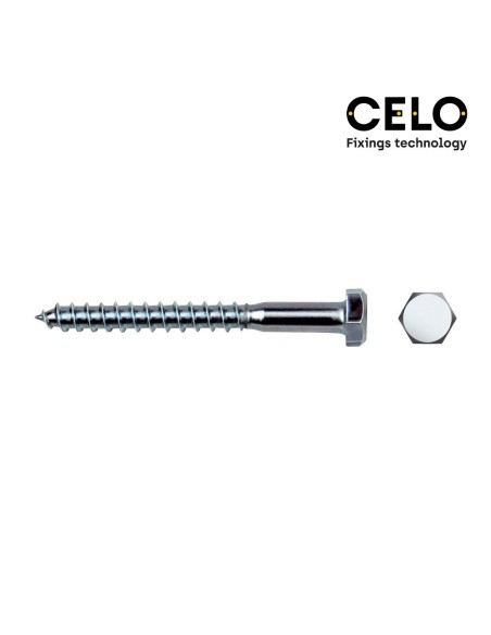 CAJA 75UN TIRAFONDO HE AGONAL DIN-REF 571 8 60  ZINCADO CELO