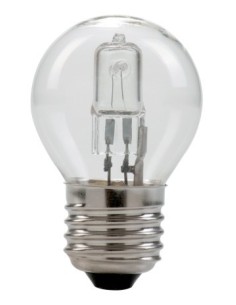 LAMPARA HALOGENA AHORRADORA ESFERICA E27 28W CLAR