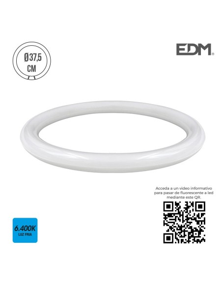 TUBO FLUORESCENTE CIRCULAR LED G10Q 20W 1700 LM 6400K LUZ FRIA EDM