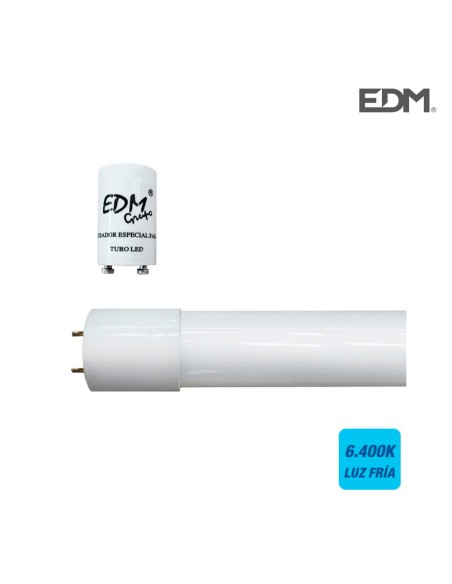 TUBO LED T8 18W 1600 LM 6500K LUZ FRIA EDM