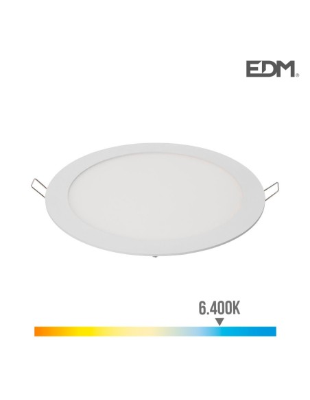 DOWNLIGHT LED EMPOTRABLE 20W LUZ FRIA 6.400K 1500 LUMENS BLANCO EDM