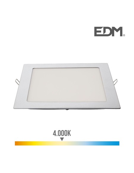 DOWNLIGHT LED CUADRADO 20W 1500LM 22 22CM MARCO CROMO 4.000K  LUMECO