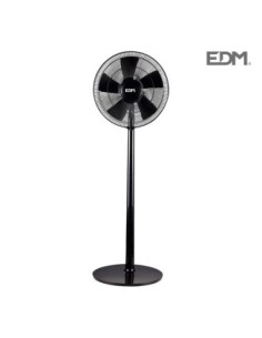 VENTILADOR PIE CON BASE CIRCULAR  NEGRO 55W Ø ASPAS 40CM ALTURA 135 CM EDM