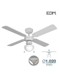 VENTILADOR DE TECHO MODELO CARIBE BLANCO 50W Ø ASPAS 102 CM EDM