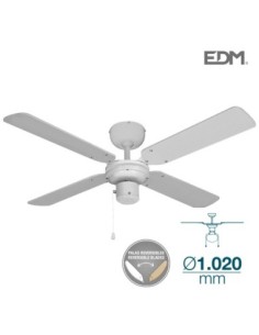 VENTILADOR DE TECHO MODELO BALTICO BLANCO 50W Ø ASPAS 102 CM EDM