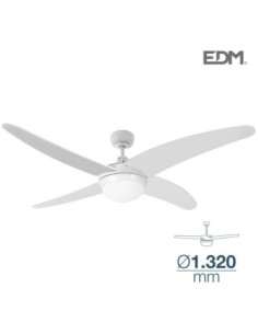 VENTILADOR DE TECHO MODELO CASPIO BLANCO 60W Ø ASPAS 132 CM EDM