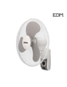 VENTILADOR PARED BLANCO CON MANDO A DISTANCIA 45W Ø ASPAS 40 CM EDM