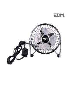 MINI VENTILADOR INDUSTRIAL DE SOBREMESA CROMADO 15W Ø ASPAS 10 CM EDM
