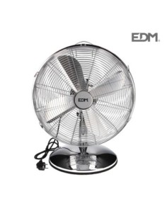 VENTILADOR DE SOBREMESA CROMADO 60W  Ø ASPAS 40 CM EDM