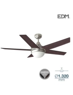 VENTILADOR DE TECHO MODELO ADRIATICO WENGUE-NIQUEL SATINADO 60W Ø ASPAS 132 CM E