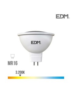BOMBILLA DICROICA LED GU5.3 12V 5W 450 LM 3200K LUZ CALIDA EDM