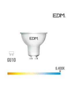 BOMBILLA DICROICA LED GU10 8W 600 LM 6400K LUZ FRIA EDM