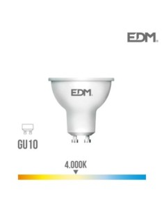 BOMBILLA DICROICA LED GU10 8W 600 LM 4000K LUZ DIA EDM