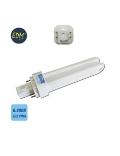 BOMBILLA BAJO CONSUMO PLD 4 PIN 26W LUZ FRIA 6.400K 4 PIN EDM