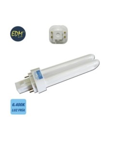 BOMBILLA BAJO CONSUMO PLD 4 PIN 18W LUZ FRIA 6.400K 4 PIN EDM