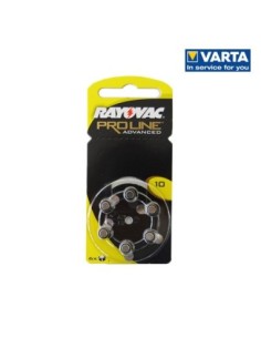 MICRO PILA AUDIFONO (BLISTER 6 PILAS) RAYOVAC  ZA10 DIAMETRO 5MM ALTO 3MM