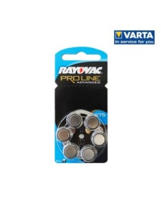 MICRO PILA AUDIFONO (BLISTER 6 PILAS) RAYOVAC  ZA675 DIAMETRO 12MM ALTO 6MM