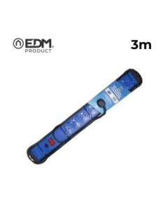 BASE MULTIPLE 6 TOMAS CON PROTECTOR+INTERRUPTOR 3 MTS