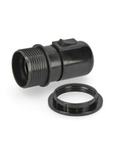 PORTALAMPARAS E 27 CON INTERRUPTOR NEGRO