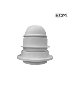 PORTALAMPARAS SEMIROSCADO BLANCO E 27+ ARANDELA EDM