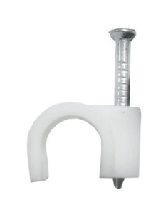 GRAPA BLANCA CABLE MANGUERA TUBULAR 2 0,50 Ngrados 4 (CAJA 100UNI)