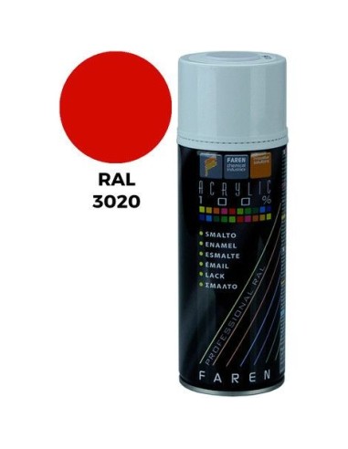 PINTURA SPRAY ROJO TRAFICO RAL 3020 400ML FAREN