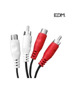 CABLES 2 RCA MACHO 2 RCA HEMBRA 1,5M EDM