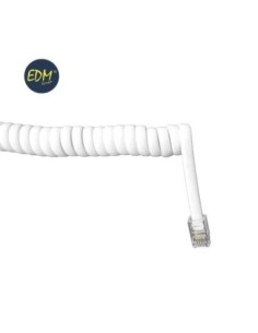 PROLONGACION TELEFONICA RIZADA 2,5M A 4M 4 VIAS BLANCA MACHO MACHO 6V EDM