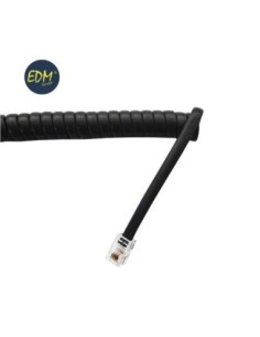 PROLONGACION TELEFONICA 2M 4 VIAS MACHO MACHO MINI NEGRO RIZADA