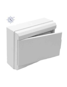 CAJA CON TAPA PARA DISTRIBUCION 1 A 4 ICP + 8 ELEMENTOS BLANCO 227 188 55MM